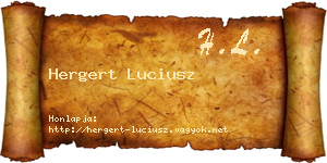Hergert Luciusz névjegykártya